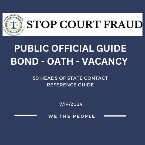 Public Oath and Bond Laws for the 50 States