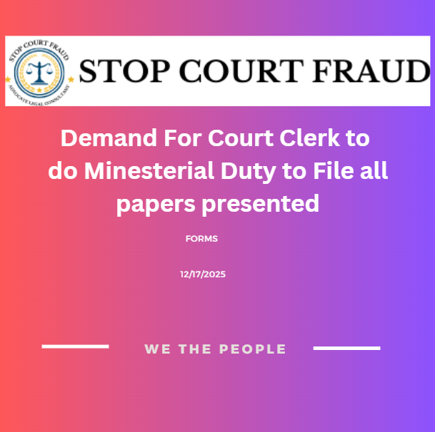 Demand for Court Clerk to File